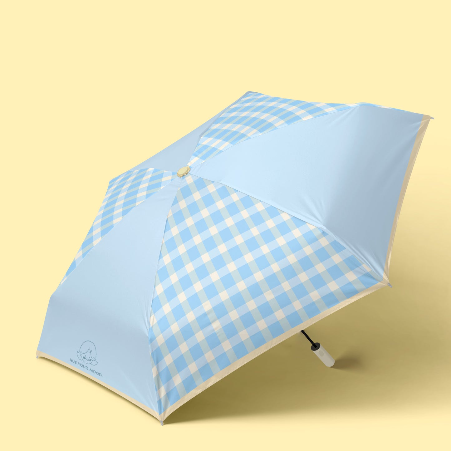 Hues Yellow and Blue Umbrella with Eco-Friendly Reusable Pouch