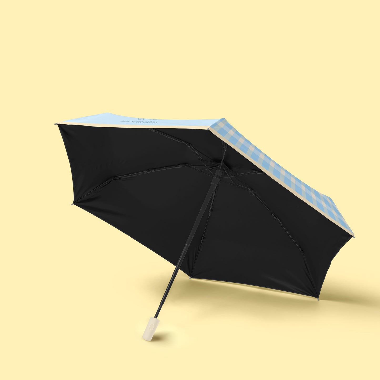 Hues Yellow and Blue Umbrella with Eco-Friendly Reusable Pouch