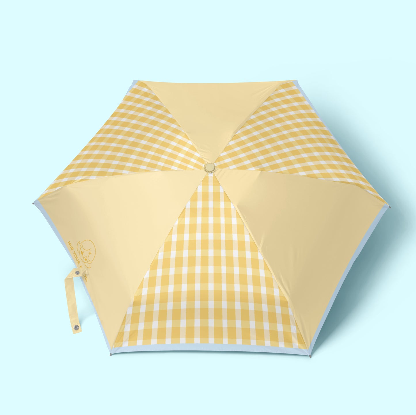 Hues Yellow and Blue Umbrella with Eco-Friendly Reusable Pouch