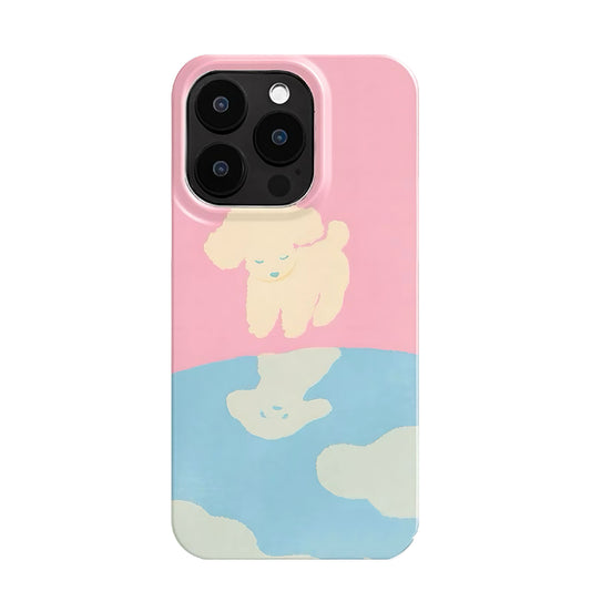 Hues pink and blue puppies Phone Case