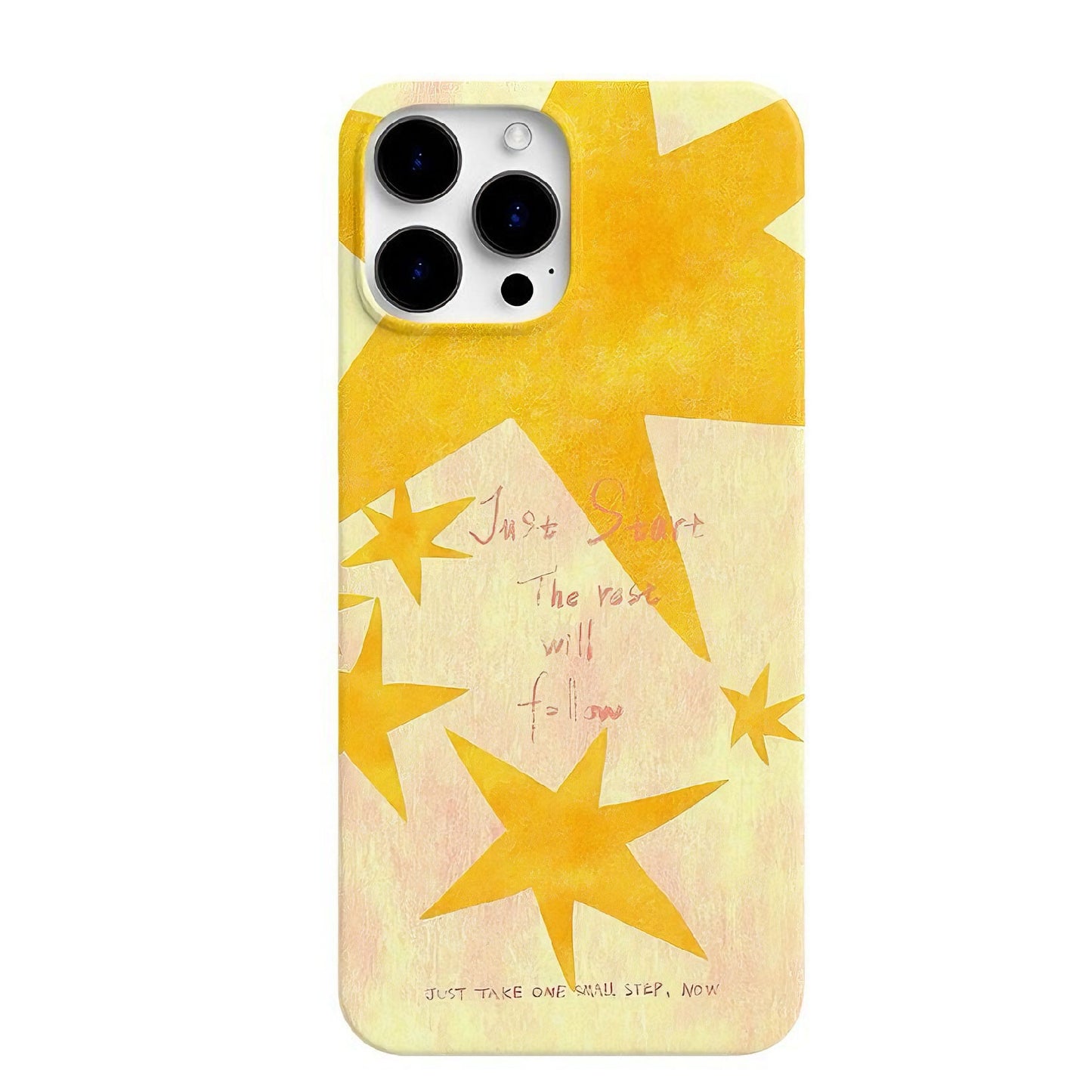 Hues Yellow Stars Phone Case JUST TAKE ONE SMALL STEP, NOW